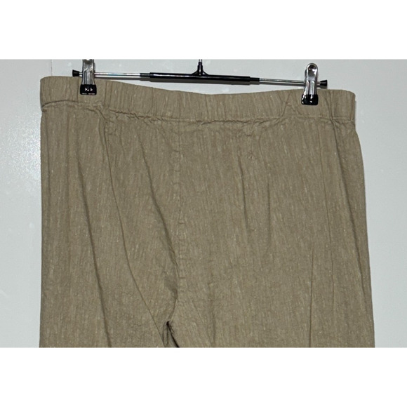J. Jill Pants Womens Large Beige Crop Linen Blend Pull On Actual 36X24 Beachy - Picture 4 of 10